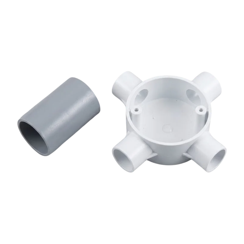 4-Way Junction Box, plastic part made on a SolidForm injection mould