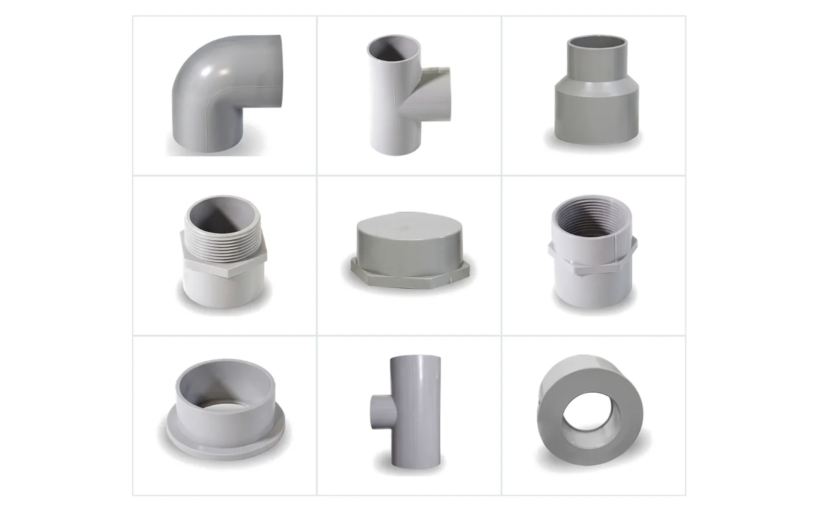 Agri Fitting range, plastic parts made on SolidForm injection moulds
